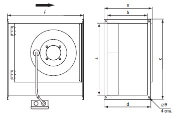 Канальный вентилятор RK 600x350 E3