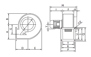 Центробежный взрывозащищенный вентилятор CB 240 2M Ex-ATEX
