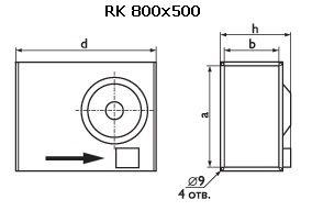 Канальный вентилятор RK 800*500 С3