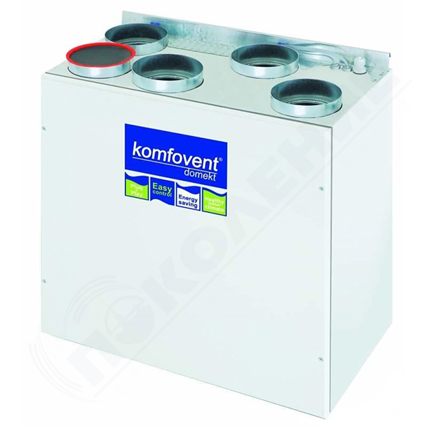 Приточно-вытяжная установка Komfovent Domekt R 200 V HW/DH+пульт C4.1