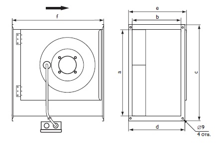 Канальный вентилятор RKB 700х400 E3 EC